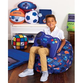 iscream Game On! Soccer Ball Shaped 13" x 13" Microbead Accent Pillow