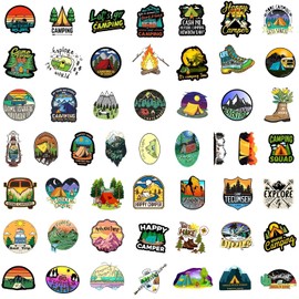 Camping 10 Random Outdoors Camping Stickers Nature Decals Laptop Hydro Car Free Shipping