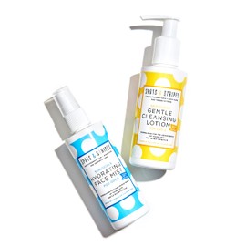 Spots & Stripes - Teen Skincare Duo for Girls, Effective and Natural Essentials for Teen and Young Skin, with Virgin Coconut, Cucumber and Aloe Vera, Super Gentle, Combats Blemishes (150ml and 125ml)…