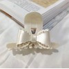 Medium Bow Hair Claw Clips, Double-layer Lace Bow Hair Clip