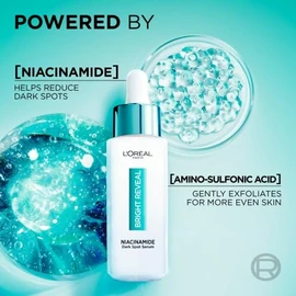 L’Oréal Paris Bright Reveal, 10% [Niacinamide + Amino Sulfonic Acid], Dark Spot Brightening Face Serum, for Sunspots, Age Spots and Post-Acne Marks, 30ml