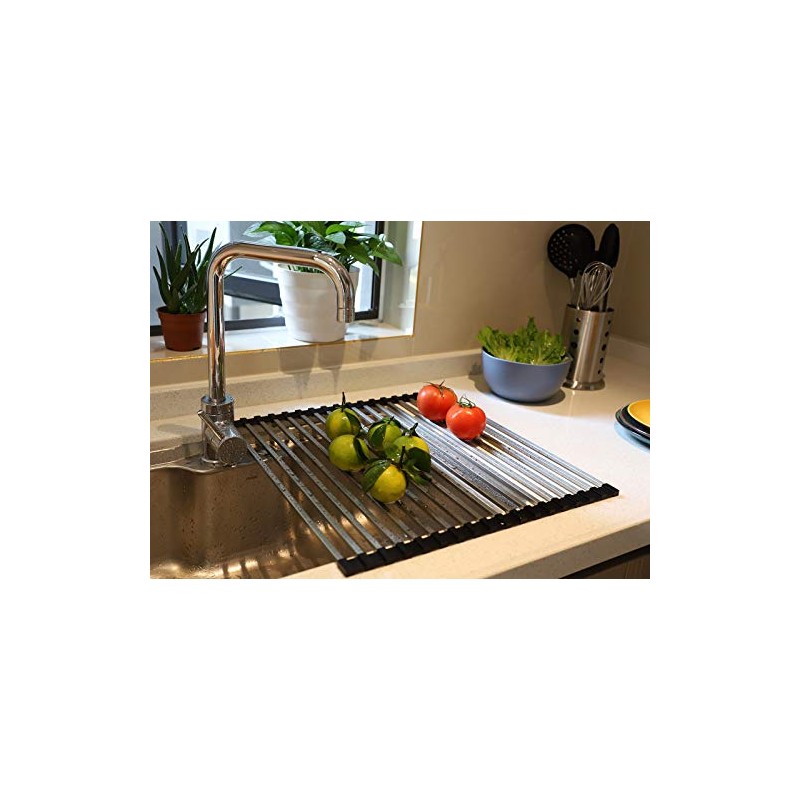 Ahyuan Roll up Dish Drying Rack Over The Sink Dish