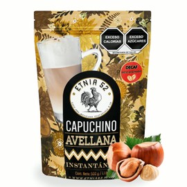 Café Capuchino Descafeinado Instantáneo - Sabor Vainilla Francesa | 500gr | Balance en Dulzor y Café | Libre de gluten | Certificación Kosher | Capuccino Espumoso y Cremoso | 100% Mexicano | ETNIA 52
