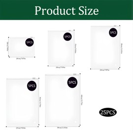 Nzexlyva 25 Pcs Plastic Travel Storage Bag, Reusable Ziplock Bags, Plastic Hospital Bags Maternity Essentials, Waterproof Seal Bag Travel Accessories Space Saver Luggage Organiser Pouch