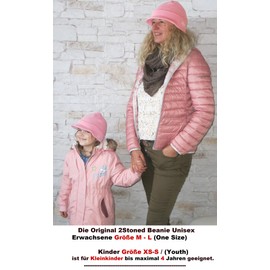 2Stoned Deluxe Hat with Visor Beanie Cap in 10 Colours and 2 Sizes for Women, Men and Children, Dark Navy