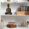 Zen Light Thai Buddha Figurine, Resin, Bronze, 10 x 23