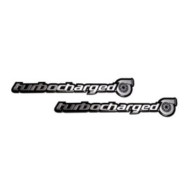 ERPART 2 x (Pair/Set) Turbo TURBOCHARGED Aluminum Emblems Badges for GMC Typhoon Syclone Buick GNX Regal T-Type TTA
