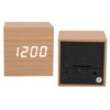 LED Wood Clock Multifunctional Large Display 3 Brightness Eye Protection