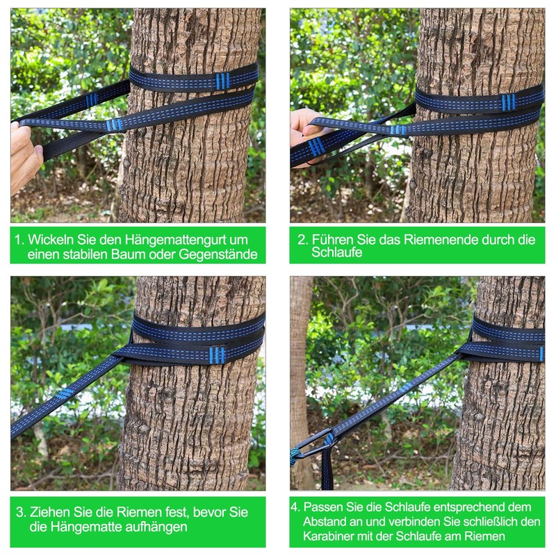 Hammock Straps - Camping Hammock Tree Straps Set, 20 Feet
