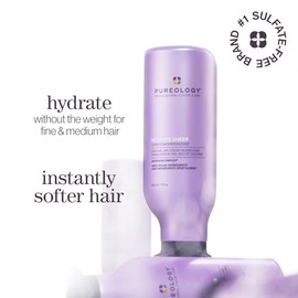 Pureology Hydrate - Acondicionador hidratante ligero para cabello fino, seco y tratado con color, 33.8 onzas líquidas