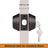 Probrico Oil Rubbed Bronze Round Double Cylinder Deadbolt Lock, Keyed