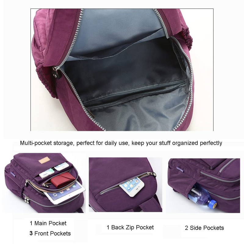 Laneko Mini Nylon Backpacks for Women Small Backpack Purse Lightweight