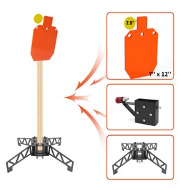 BlancoHabil Steel Shooting Targets with Stand, AR500 Steel Hostage Reactive Shooting Target 3/8" Thick with 2x4 Targets Stand