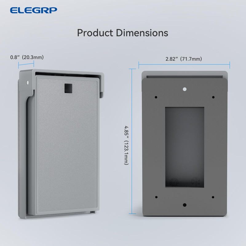 ELEGRP Vertical Outdoor Cover for Decotative Receptacles, Weatherproof Wall Plate,