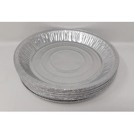 Aluminium Foil 9" Round Pie Flan Tart Plates Trays BBQ 229x22mm (12)