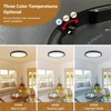 4PK 12 Inch LED Flush Mount Ceiling Light,24W, 2520LM, 3000K/4000K/6000K