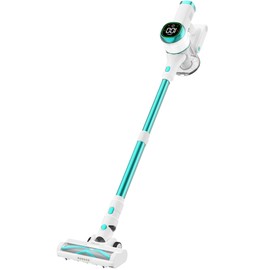 Tikom V500 Cordless Vacuum Cleaner for Home, 40000Pa/450W Stick Vacuum with LED Touch Screen, Charging Wall Dock, Anti-Tangle, Lightweight Handheld Vacuum for Pet Hair, Hard Floor, Carpet, Blue
