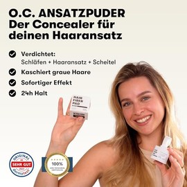 O.C. HAIRCARE O.C. HAIRCARE Ansatzpuder zur Haarverdichtung fr Frauen & M?nner - fr Geheimratsecken, Scheitel & Haaransatz - von fhrenden Salons empfohlen - 9 Farben - widerstandsf?higes Haarpuder (Hellblond)