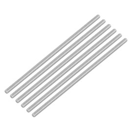 QUARKZMAN 6 Pieces Threaded Rods, M4 x 120 mm, 304 Stainless Steel, Threaded Rod with Metric Full Thread, M4-0.7 Thread Pitch for Furniture and Machine Assembly