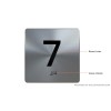 BUILDINGSIGNS.COM 7TH Floor Elevator Jamb Plate Sign with Braille and