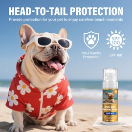 Dog Sunscreen Spray, Natural Protection for Skin, Coat, Nose, Ears, Lightweight & Non-Greasy, Safe for Pets