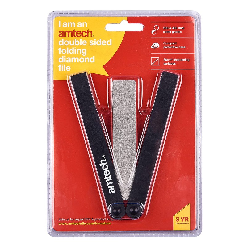 Amtech E2522 Double Sided Folding Diamond File