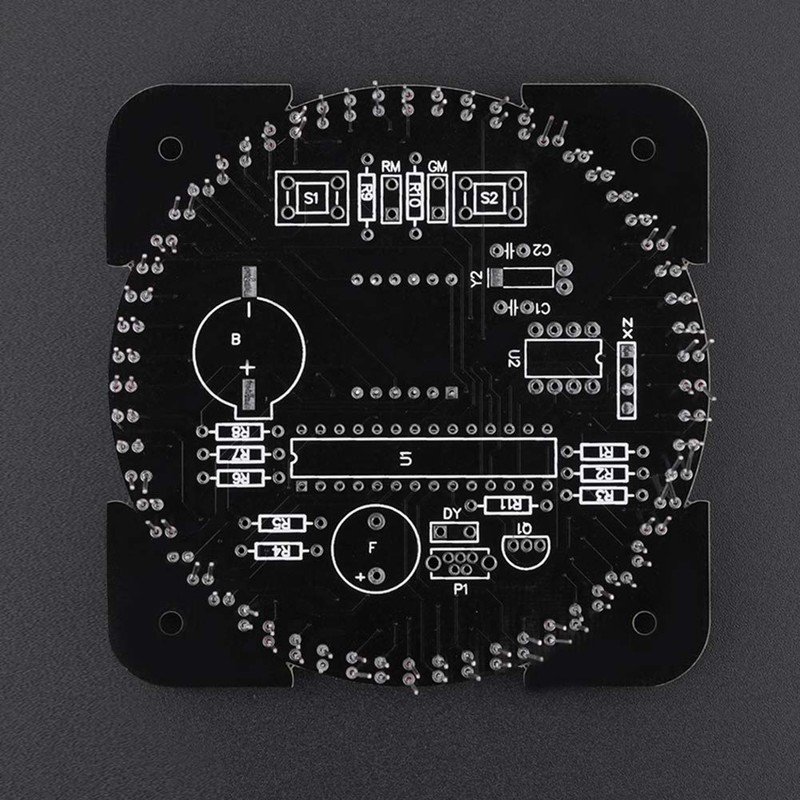 DIY Electronic Clock Kit, Multi-Function Light Control Rotation Digital LED