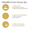 DELIMIRA Women's Racerback Front Closure Bras Lace Plus Size Full