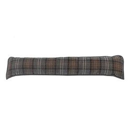 Classic Home Store Balmoral Check Draught Excluder Door or Window Chenille Draft Guard Stopper Cushion (Duck Egg)