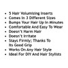 5 Hair Volumising Inserts Lifters Bumpits Black Volume Fringe Styling