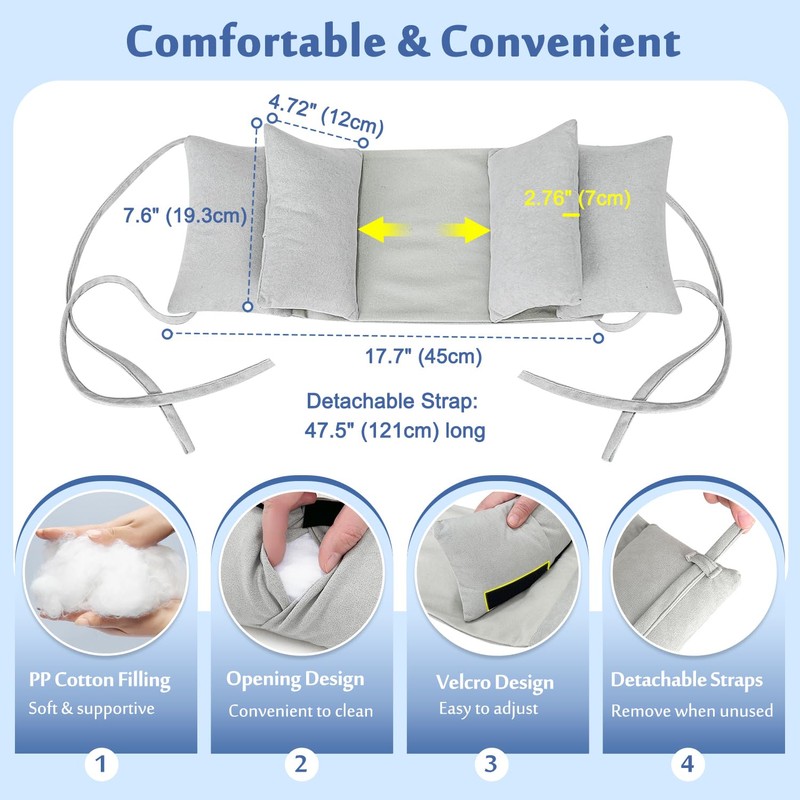 Mybow Neck Stabilizer Head Support Pillow, Post Surgery Pillow for