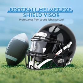 OYMLANX - Visera de fútbol, visera especializada para casco de lacrosse y fútbol, visera universal transparente de fútbol para jóvenes, adultos y niños, visera de protección ocular para casco de
