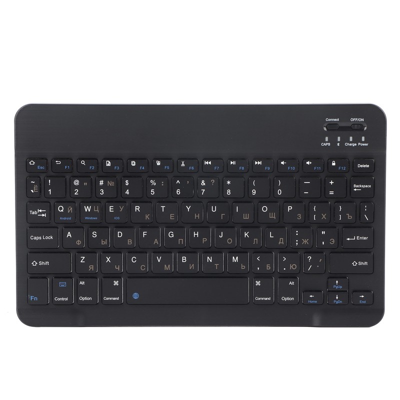 Russian 10.1" Slim Ultra Wide Wireless 80‑key Keyboard Bluetooth 3.0
