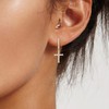 14K Gold Plated Cross Earrings for Women Men, CZ Cross