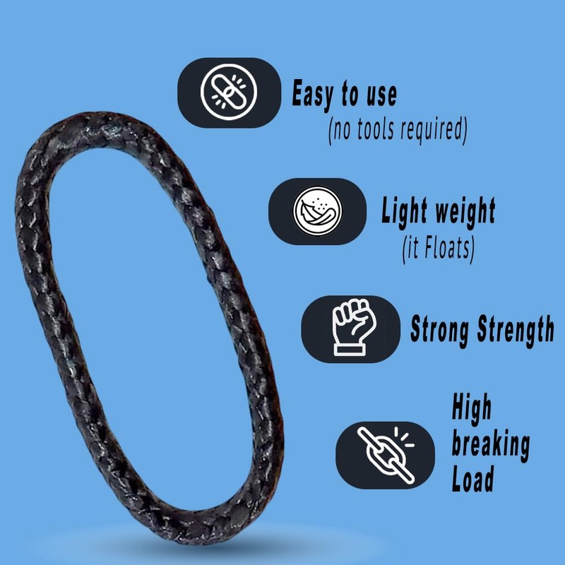 Robship Dyneema Loop - High-Strength, Lightweight Utility Solution, Black -