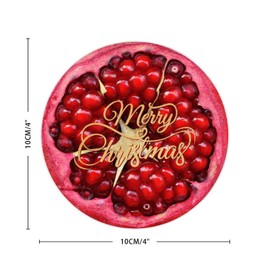 luckluccy 50 Pcs Merry Christmas Pomegranate Vinyl Stickers Orange Lover Vinyl Decal Sticker Sweet Juicy Peel Stick Sticker Vinyl Perfect Stickers for Car Laptop Phone Water Bottles Computer 4inch