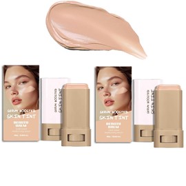 2PCS 3-in-1combining Foundation Stick Beauty Balm Serum Boosted Skin Tint,Solid Tinted Moisturizing Serum Contour Foundation Face for Women,Natural Finish Makeup,Buildable Medium-to-Full Coverage(#05)