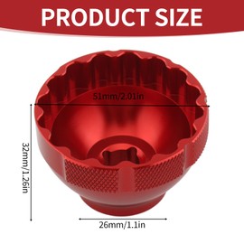 YTSMFL BBT-69.2 Bottom Bracket Removal Tool, 16-Notch 44mm External Drive Drive, 3/8" Compatibility Bicycle Repair Tool
