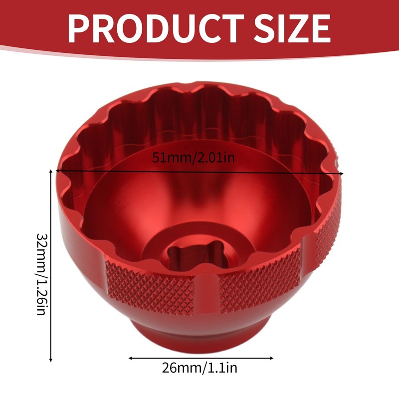 YTSMFL BBT-69.2 Bottom Bracket Removal Tool, 16-Notch 44mm External Drive