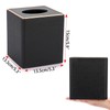 BTSKY Household Square Linen Tissue Box with Decorative Gold Line