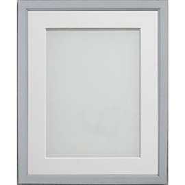 Frame Company Drayton Range 9x7-inch Grey Picture Photo Frame with White Mount For Image Size 8x6-inch