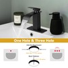 KZH Waterfall Bathroom Faucet, Black Modern Single Handle Bathroom Faucets
