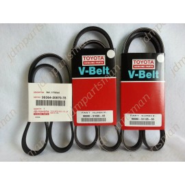 GENUINE FOR TOYOTA TACOMA 4RUNNER T100 3.4L V6 BELTS KIT AC / STEERING / ALT