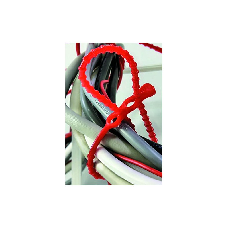 Sapiselco Click "Tie" Red 3.8 mm X 240 mm Max