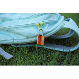 ABUS 145/30 C Aluminum Resettable Combination Padlock, 3 Dial, Orange