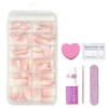 Virellay 120Pcs Gradient Press On Nails Set - Glitzer Cat