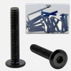 Wlzll M6 x 35mm 20Pcs Flat Head Hex Socket Cap