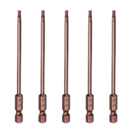 QUARKZMAN 5 Piece Hex Bit Set 2.5 mm (H2.5) Magnetic Hex Screwdriver Bit 1/4 Inch Hex Shank 4 Inch (100 mm) Length S2 Steel Screwdriver Bit Industrial Quality Hexagon Electric