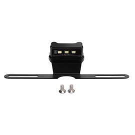 Motorcycle License Plate Lamp Blue LED with Bracket Univeral for Car Truck Trailer RV 12VBlack Housing