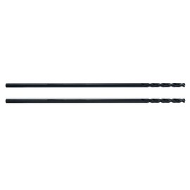 MAXTOOL 7/32"x12" 2pcs Identical Aircraft Extension Drills HSS M2 Extra Long Deep Twist Drill Bits Straight Shank Fully Ground Black; ACF02B12R14P2